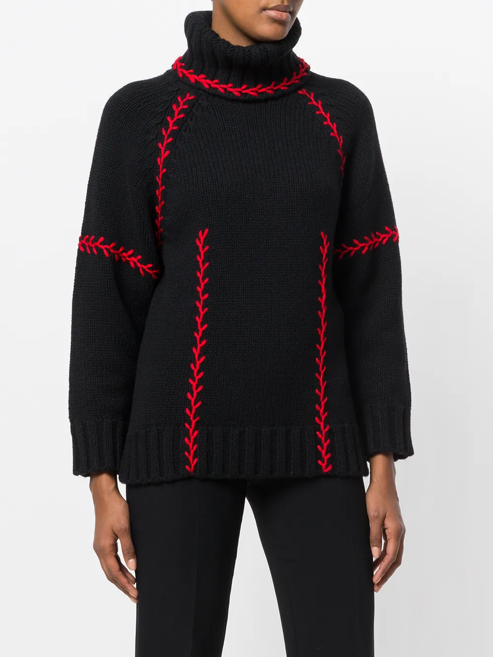 Alexander McQueen chunky turtle neck jumper Zwart