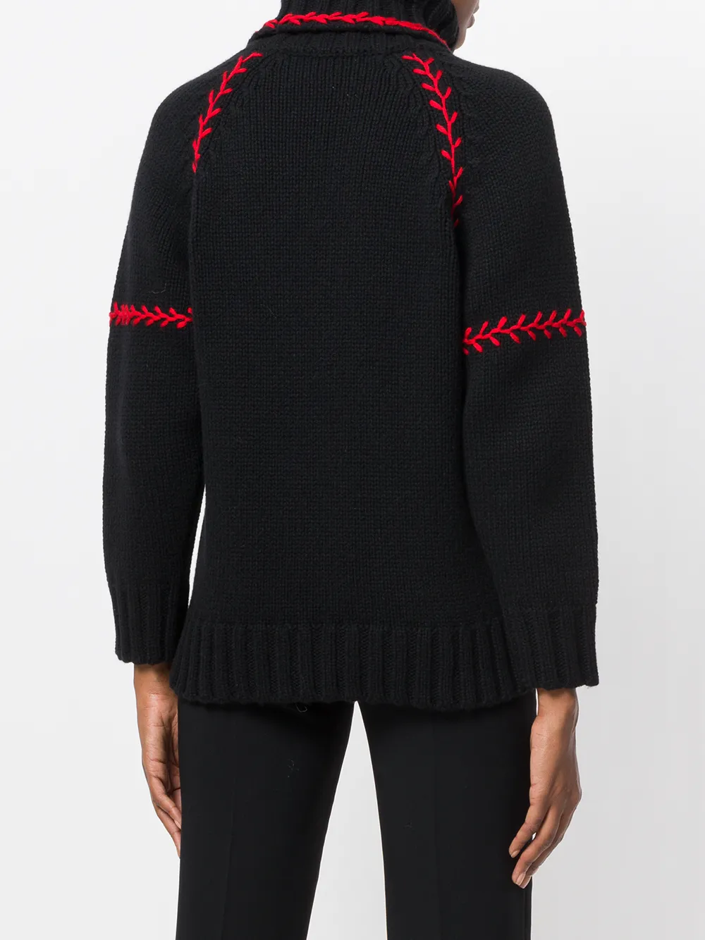 Alexander McQueen chunky turtle neck jumper Zwart