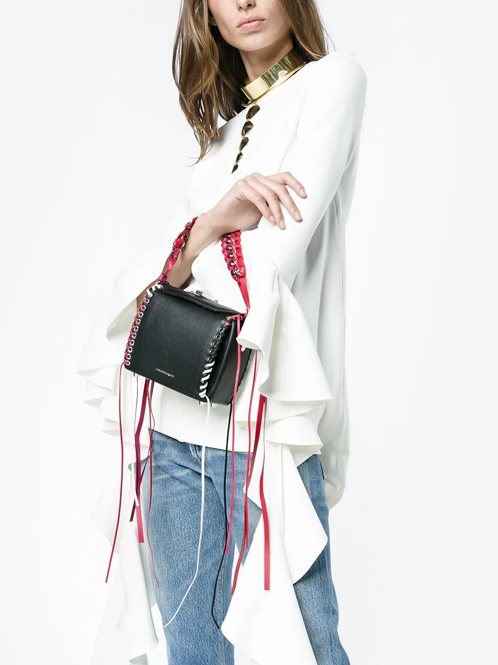  Alexander Mcqueen 'box 16' Schultertasche   Schwarz 