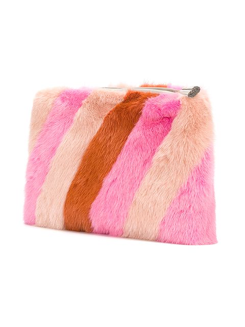 pink fur clutch