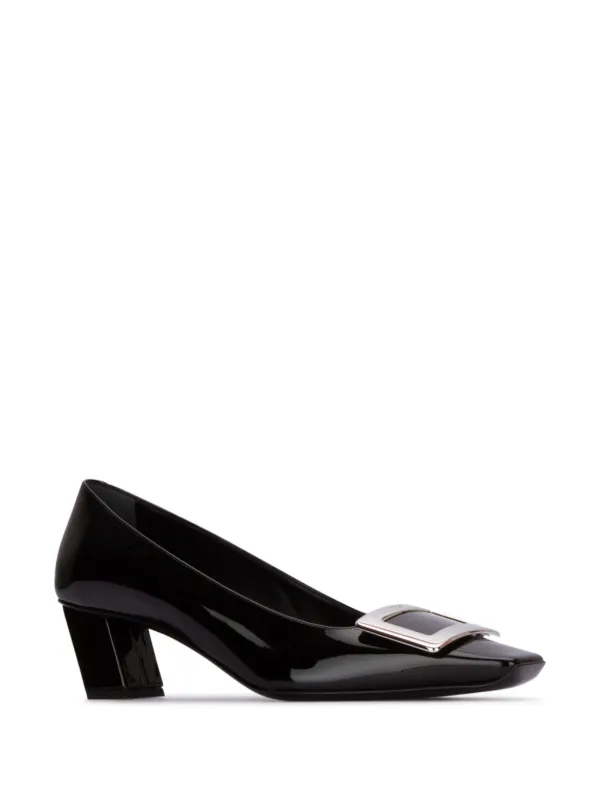 Roger Vivier◆Bellle Vivier クラッチ ブラック Belle Vivier Pumps in satin Black Woman