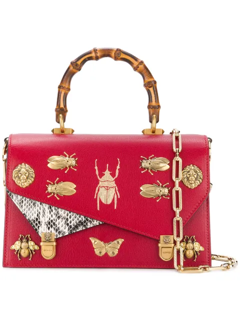 Gucci Bamboo Frame Print Top Handle Bag Farfetch Gucci Small Ottilia Top Handle Bag