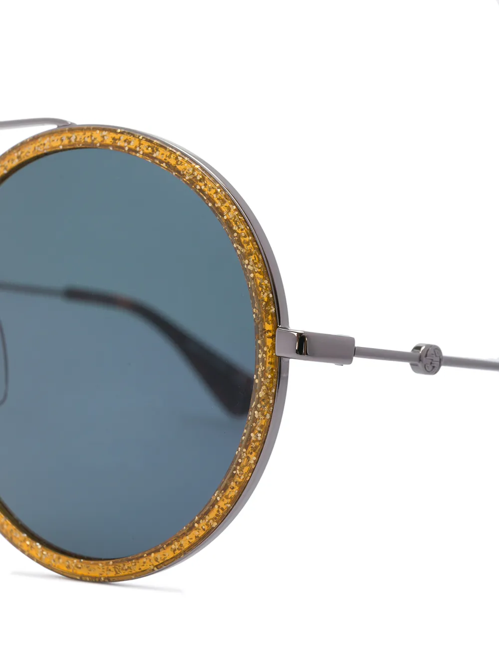 Gucci Eyewear gepolariseerde ronde zonnebril Zilver