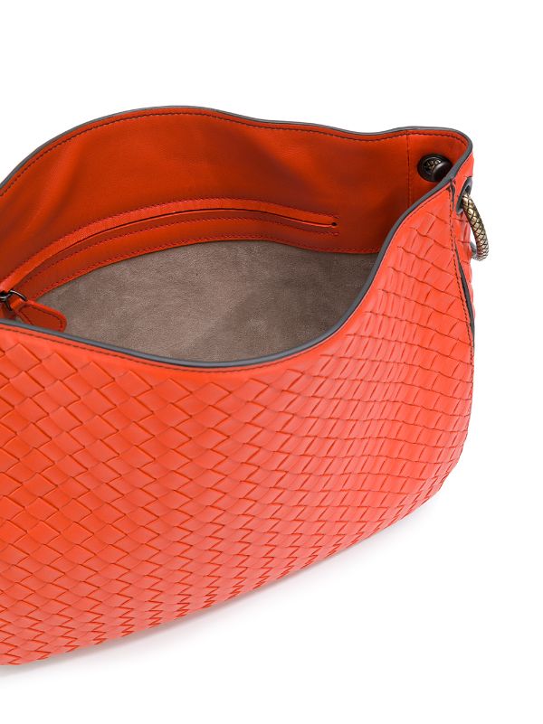 bottega veneta small loop intrecciato woven hobo bag