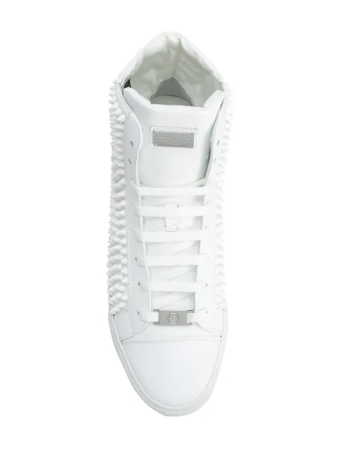 PHILIPP PLEIN SPIKE STUDDED HI-TOP SNEAKERS