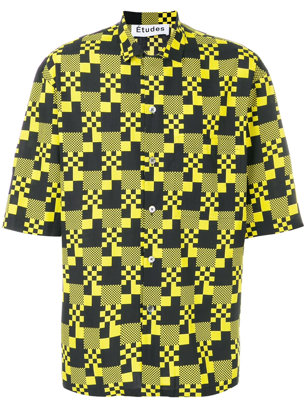 Études Studio Souvenir checked shirt - Schwarz