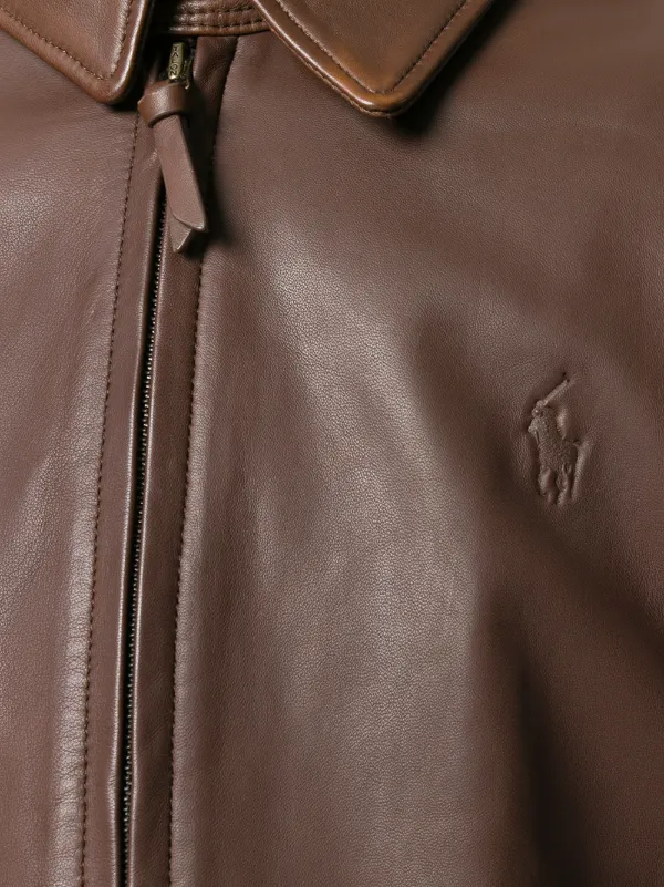 Polo Ralph Lauren Polo Pony-debossed Jacket | Brown | FARFETCH
