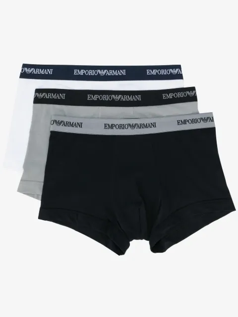 Emporio Armani Set von drei Boxershorts mit Logo-Bund