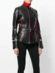 Alexander McQueen кожаная куртка с декоративной прошивкой