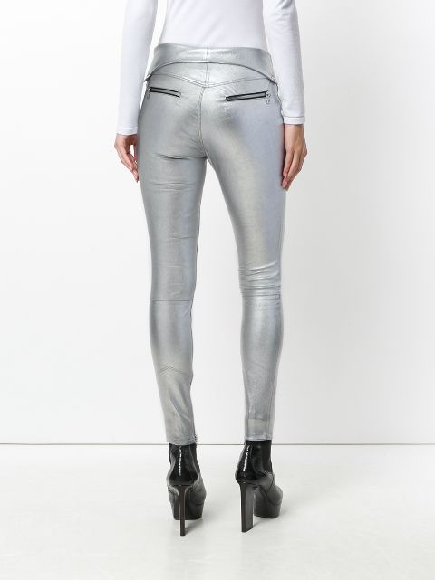 silver evening pants