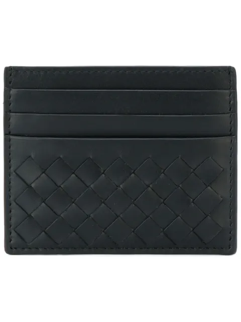 Click to view more detailed imagery on our partner's website Bottega Veneta Intrecciato Leather Card Holder, Black