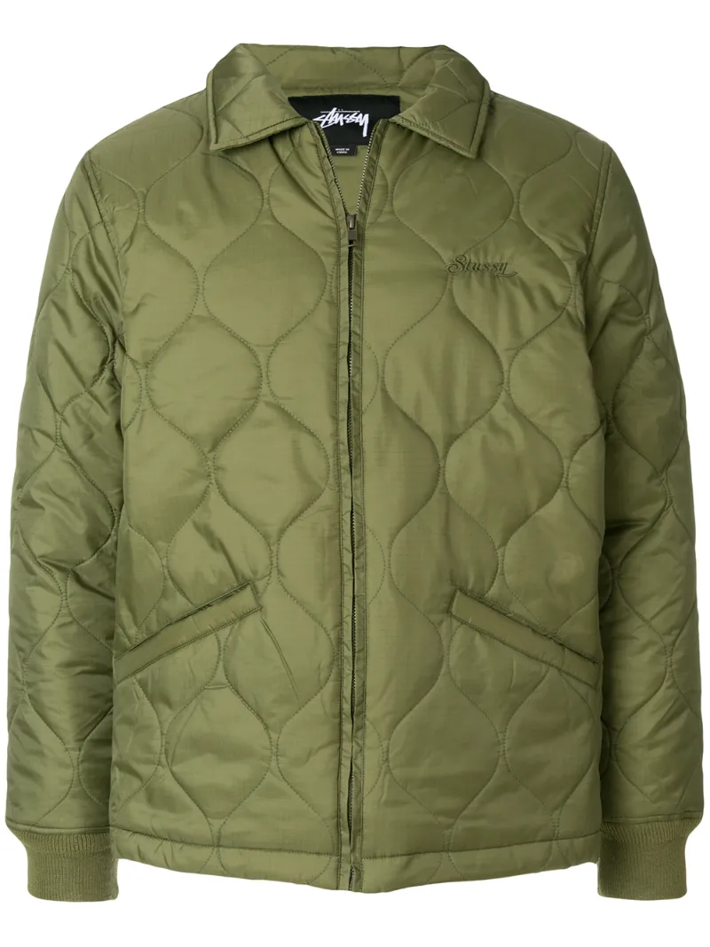 Click to view more detailed imagery on our partner's website Stussy Quilted Work Jacket In Military Green