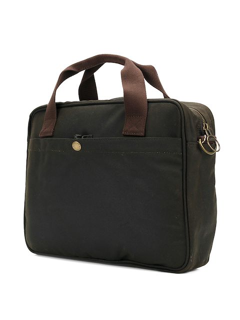 barbour leather laptop bag