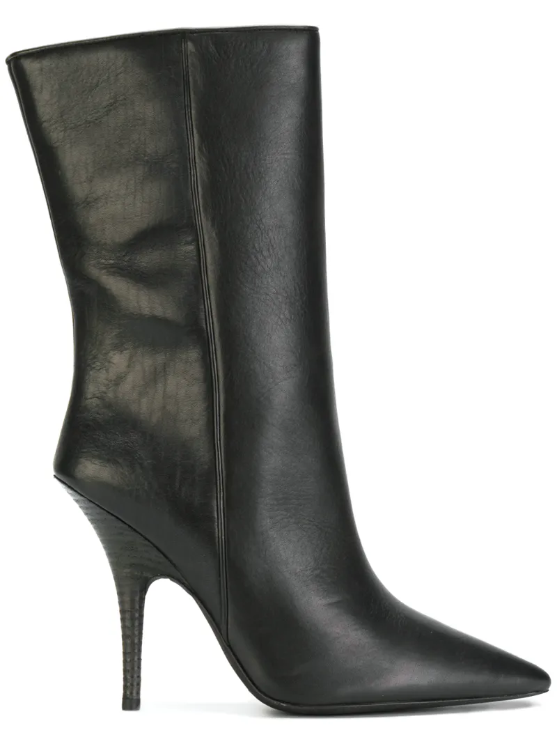 tubular ankle boots - women - Leather - 36.5, 37, 37.5, 38, 38.5, 39, 39.5, 40 - BLACK