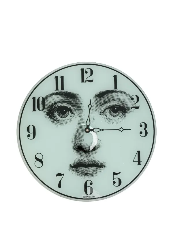Fornasetti Face Painted Clock | White | FARFETCH