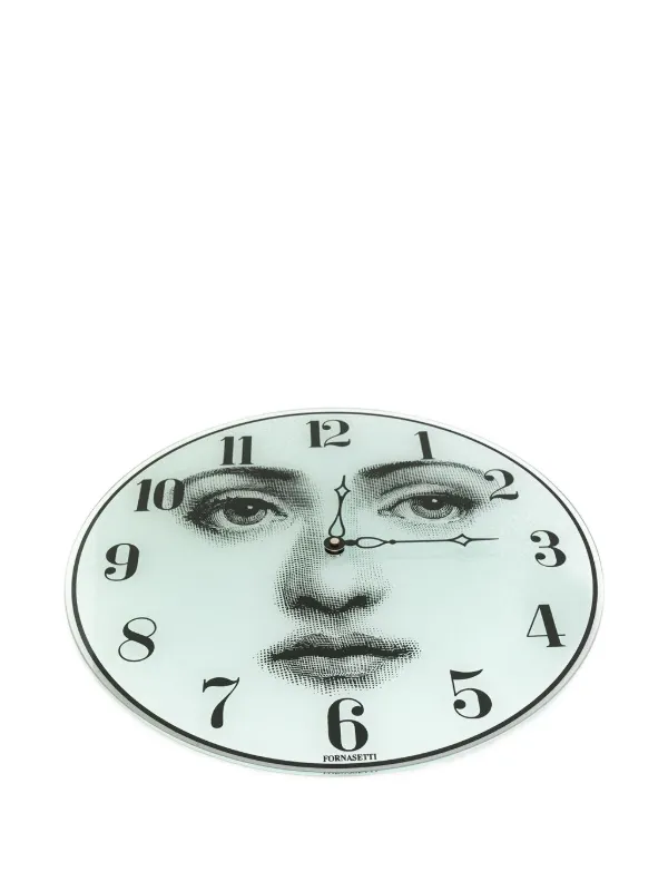 Fornasetti Face Painted Clock | White | FARFETCH