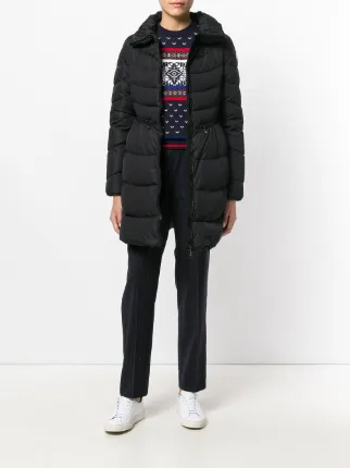 moncler piumino lungo con cappuccio e cintura moncler piumino lungo con cappuccio e cintura