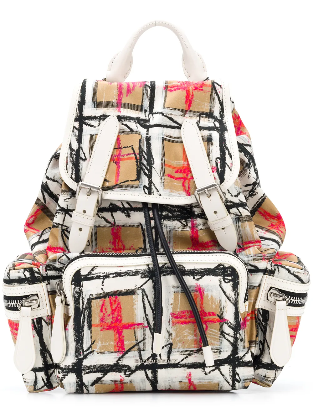 Burberry Scribble Vintage Check Backpack In Multicolour