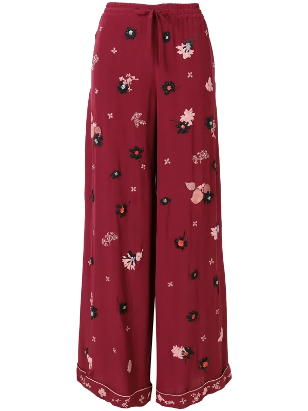 Palazzo pants embroidered Clearance