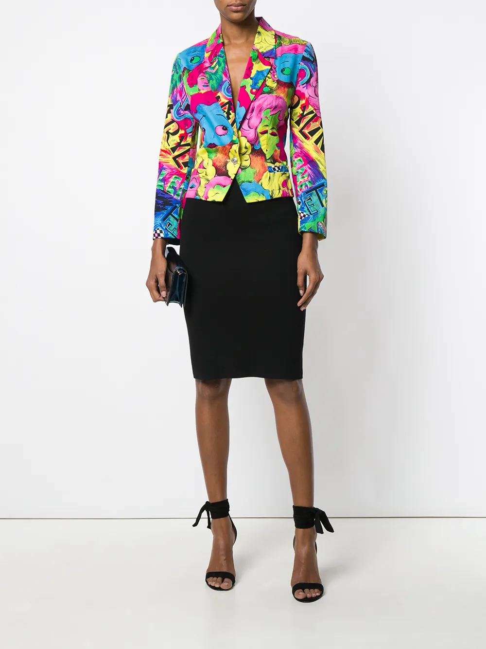 Image 2 of Versace Pre-Owned 1990s Pop Face blazer