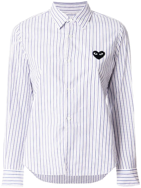 comme des garcons black striped shirt