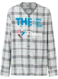 Lanvin printed checked shirt - Grey