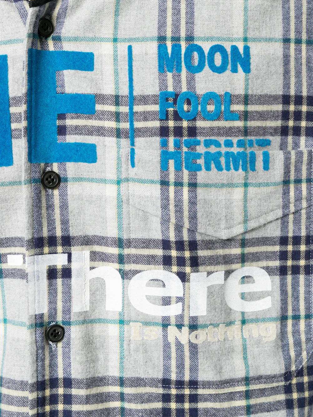 Lanvin printed checked shirt Grijs