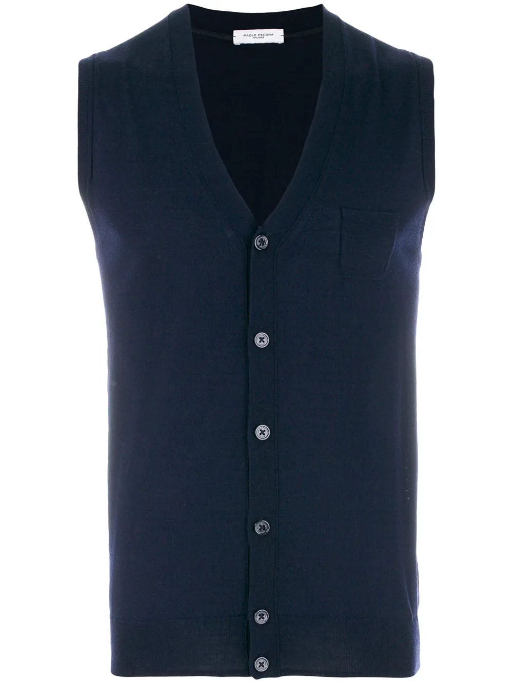 Paolo Pecora sleeveless cardigan - Blue