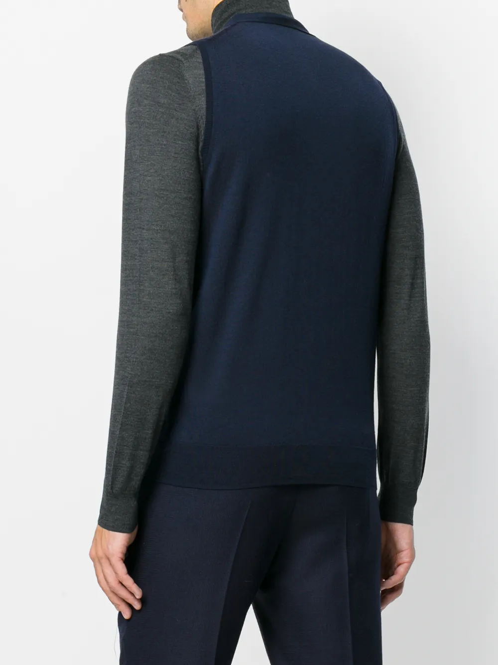 Paolo Pecora sleeveless cardigan Blauw
