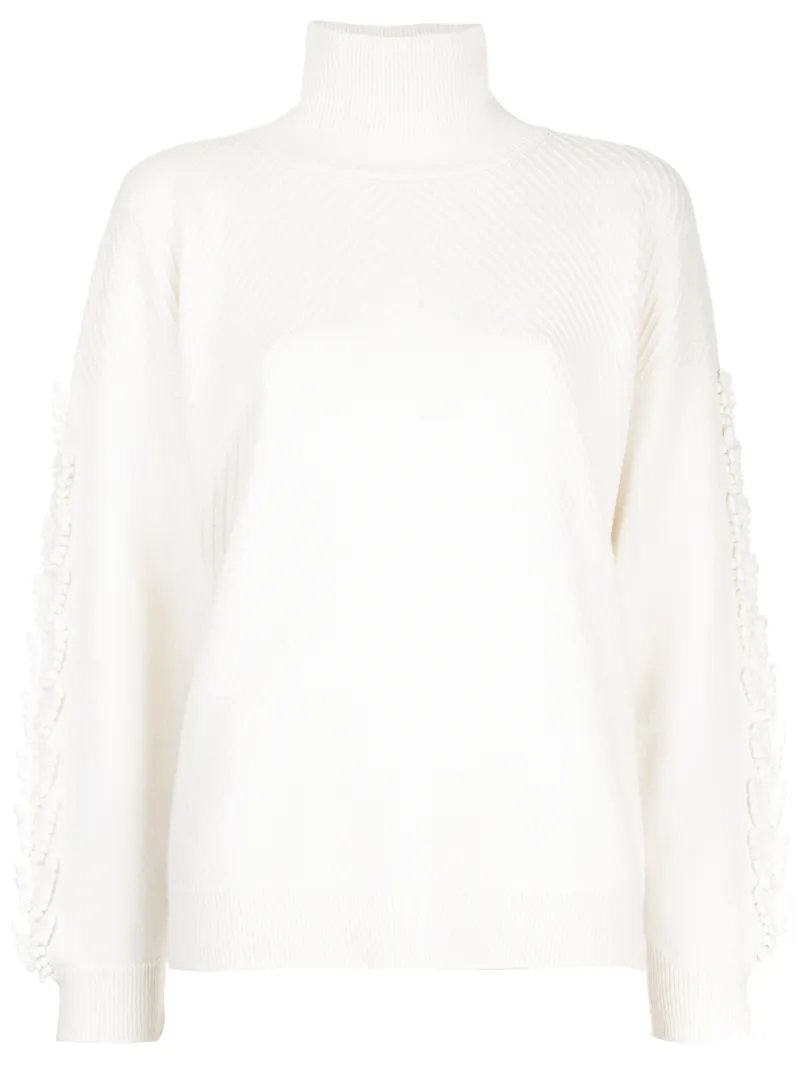 Barrie Troisieme Dimension Cashmere Turtleneck Pullover - White In White