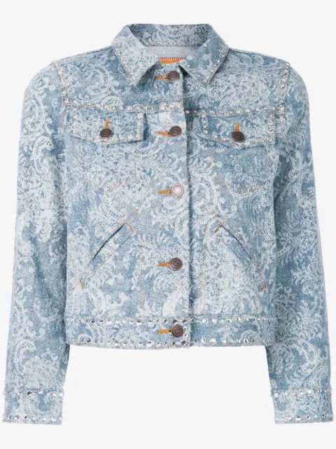 Marc Jacobs Shrunken embellished denim jacket
