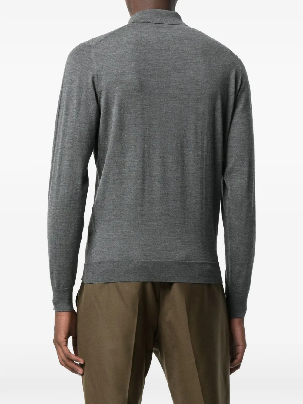 Drumohr Effen poloshirt Grijs
