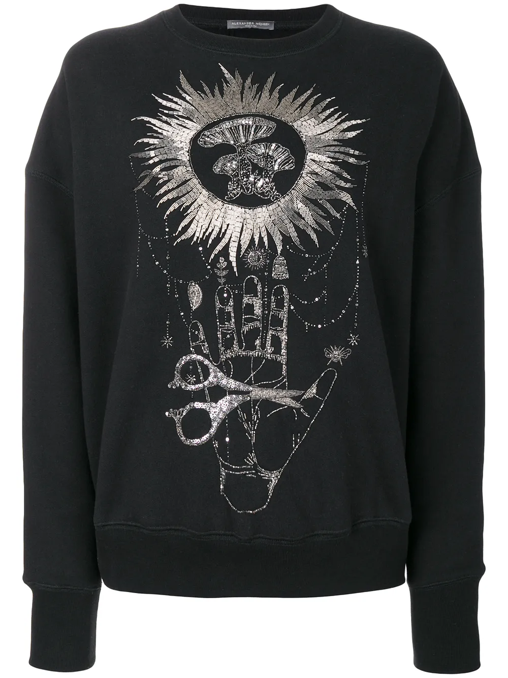 Alexander McQueen embroidered sweatshirt | Black | Image 1