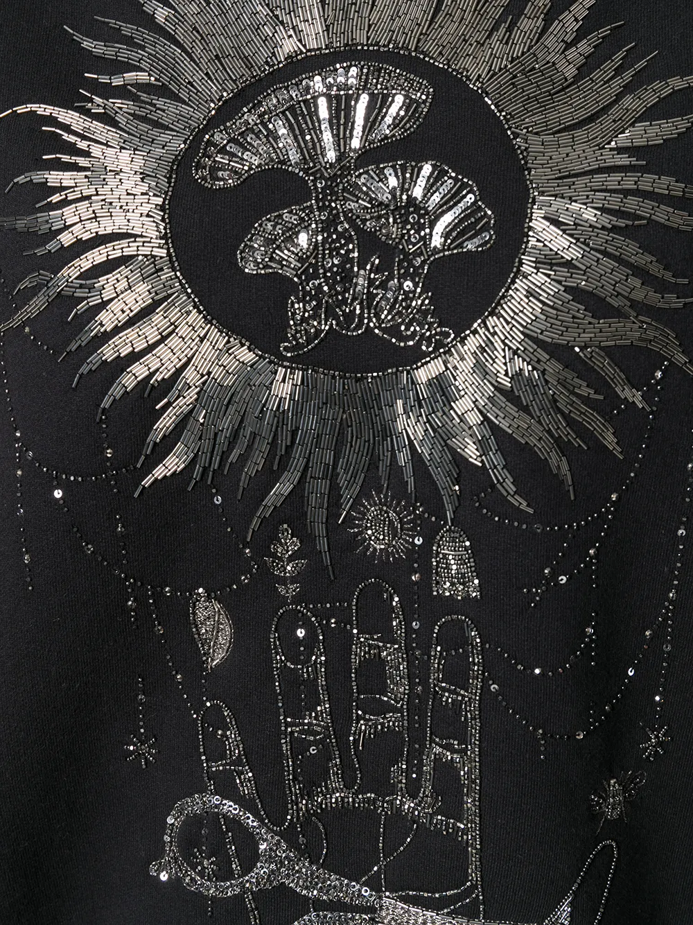 Alexander McQueen geborduurd trui Zwart