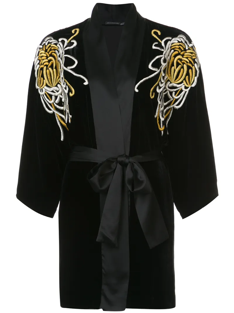 embroidered belted night-gown Natori