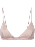 Fleur Du Mal Luxe triangle bra - Brown