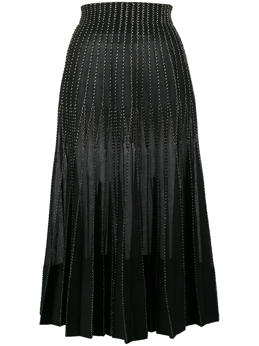 Alexander McQueen Maxirock mit Stickerei - Schwarz