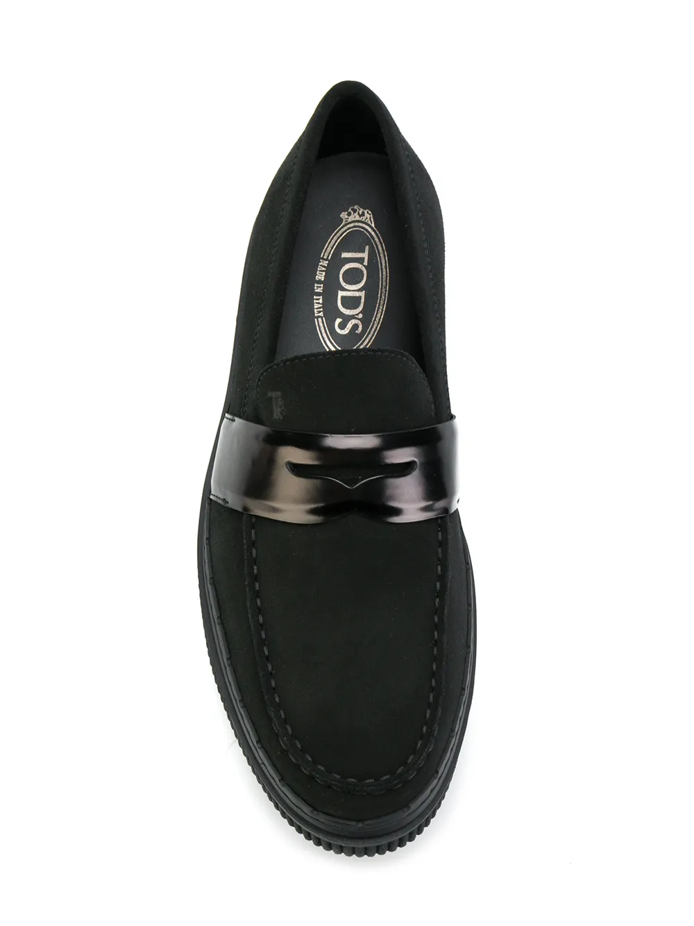 Tod's thick sole loafers Zwart