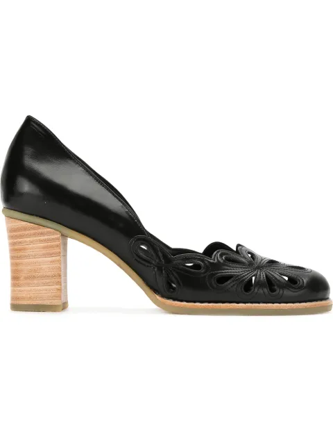 Sarah Chofakian cut-out detail pumps