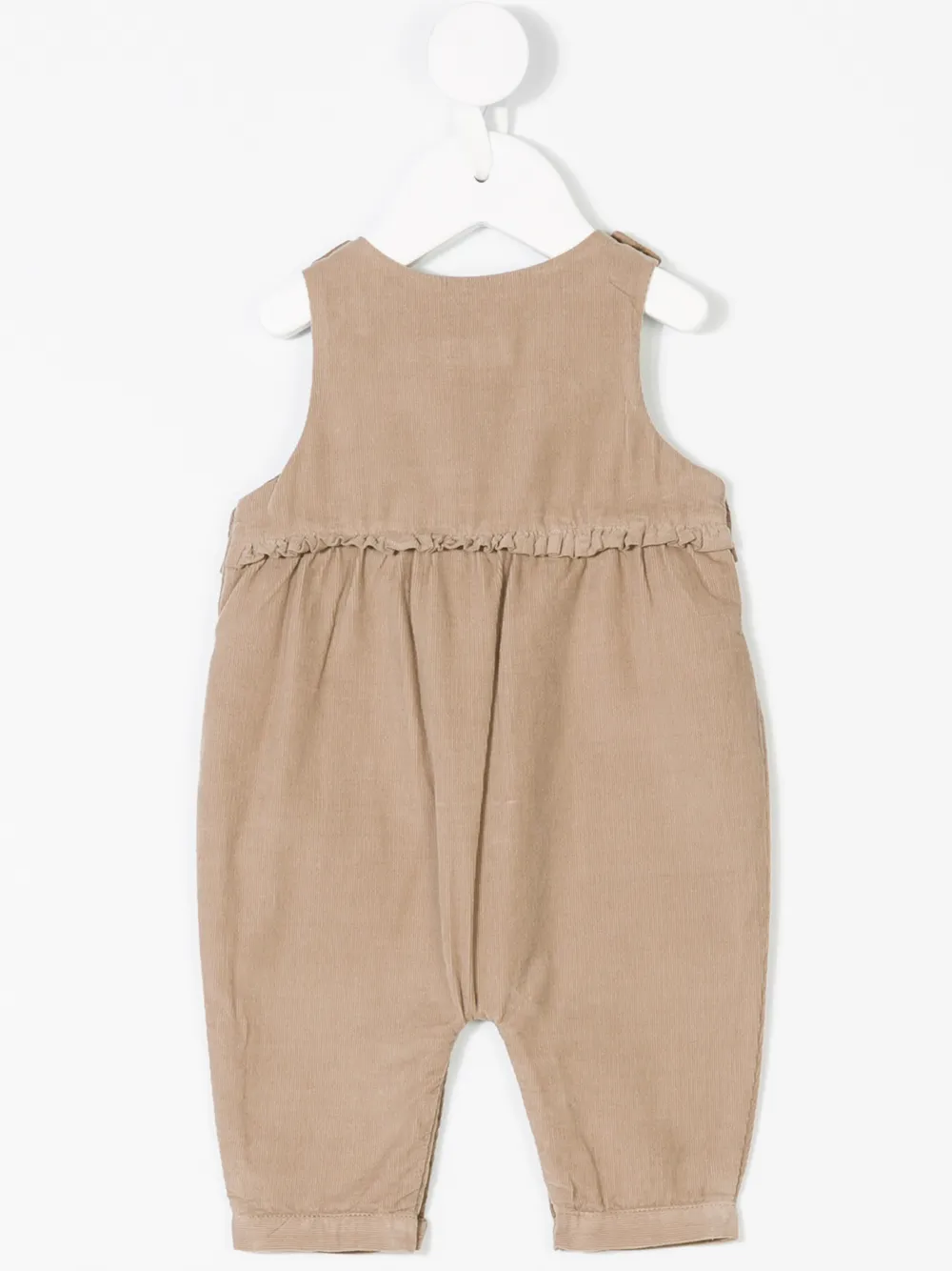 beige corduroy overalls