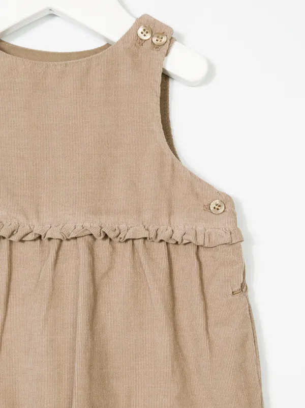 beige corduroy overalls