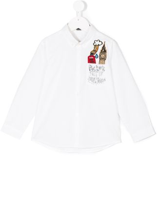 burberry shirt kids white