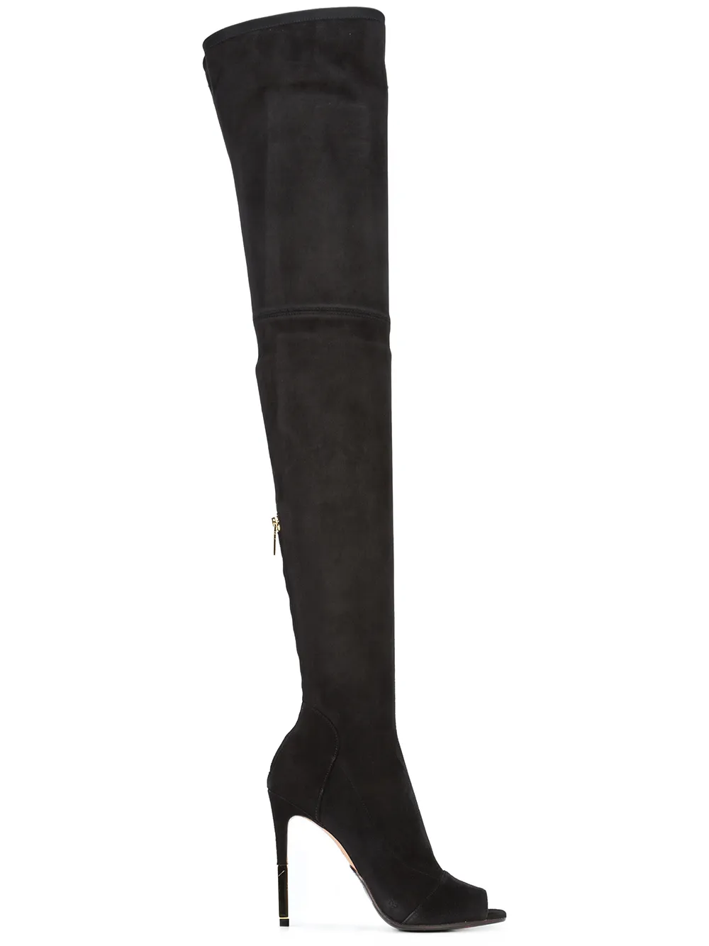 Balmain open-toe knee boots - Nero