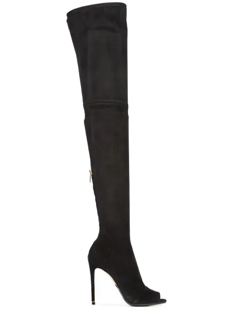 Balmain open-toe knee boots