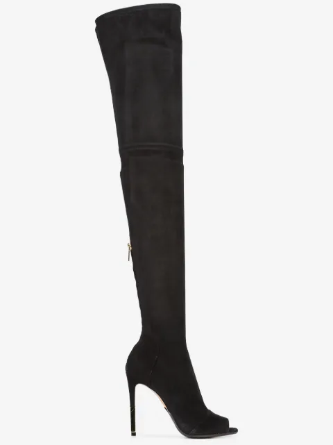 Balmain open-toe knee boots