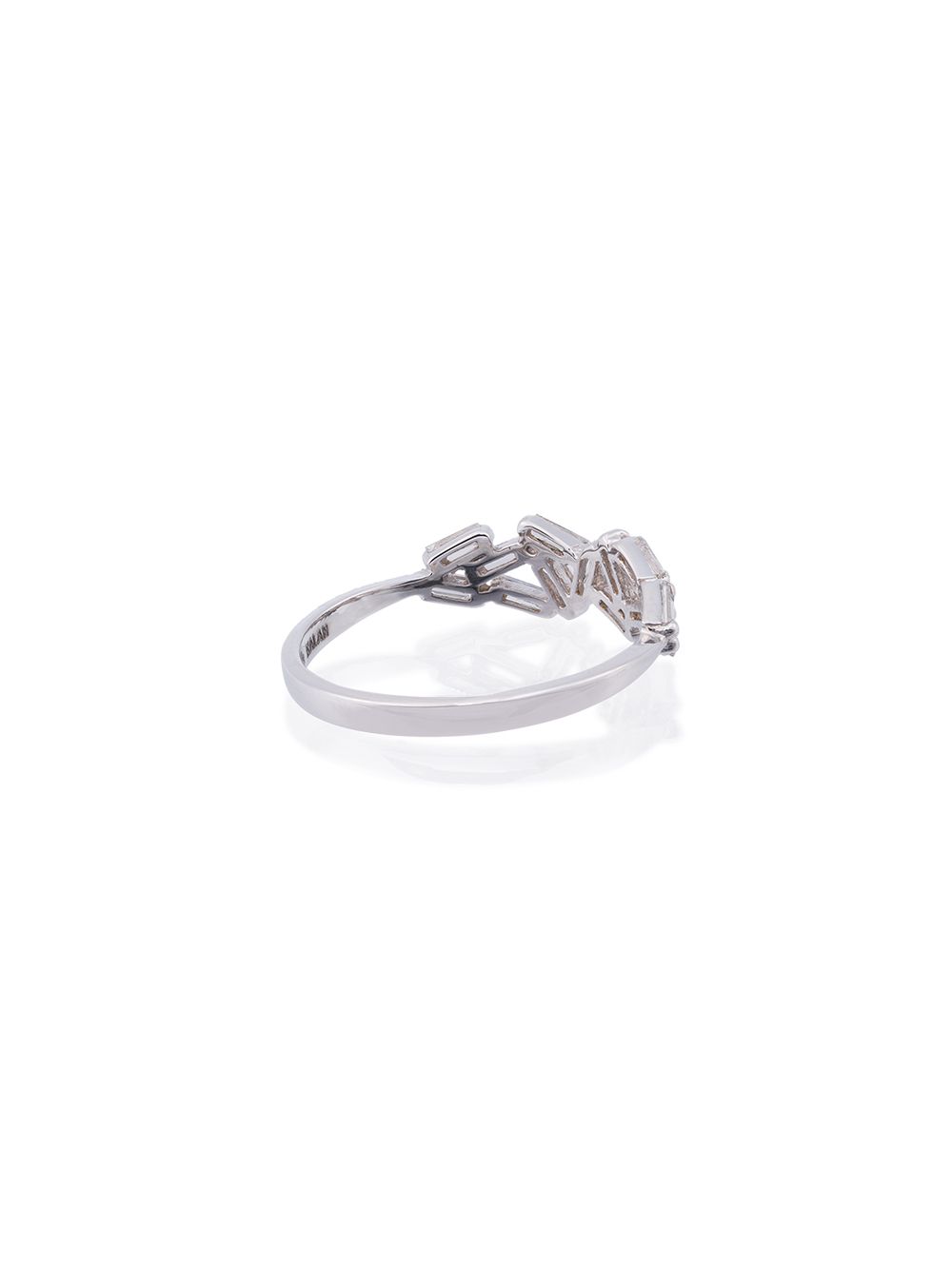 фото Suzanne kalan 18k white gold and diamond chevron band