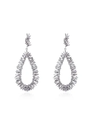 Suzanne Kalan White Pear Drop Diamond Earrings Farfetch Suzanne Kalan White Pear Drop Diamond Earrings