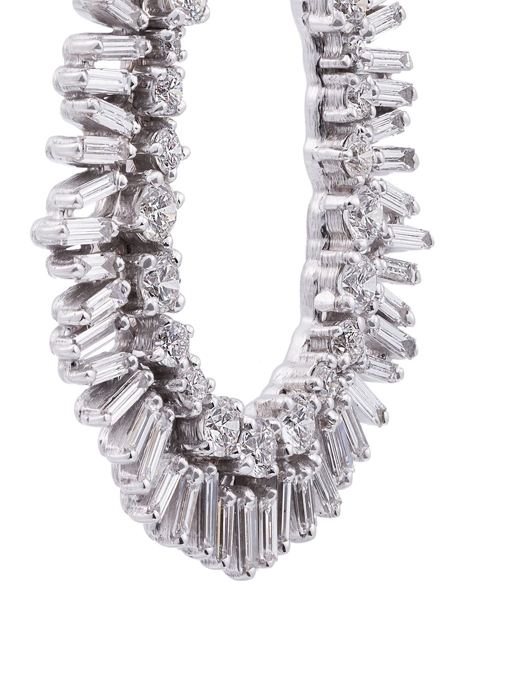 Shop Suzanne Kalan Pear Drop Diamond Earrings In White