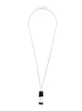 Coup De Coeur agate stone long pendant - Metallic