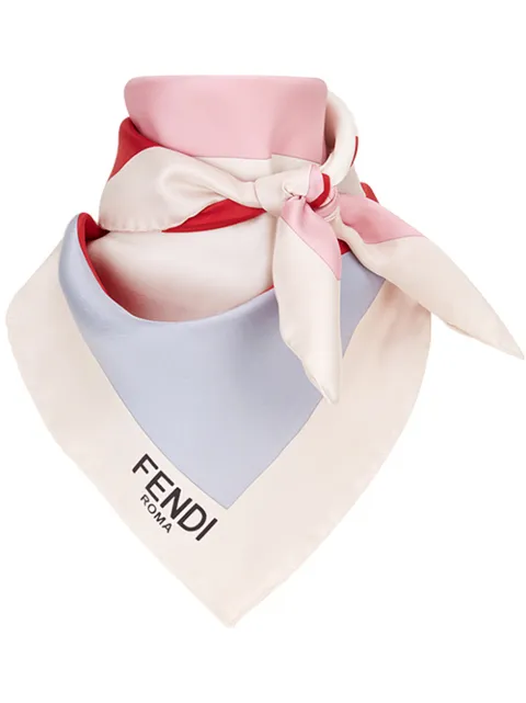 FENDI FENDI SEIDENSCHAL MIT LOGO-PRINT - MEHRFARBIG